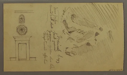 Dibujo, Estudios de piezas de mesa, posiblemente 1868-69