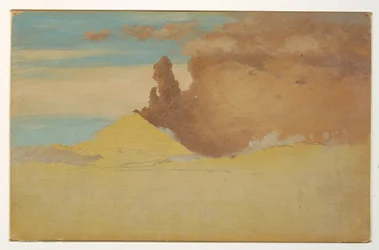 Dibujo, Estudio del Cotopaxi, en erupción, Ecuador, 1853