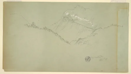 Dibujo, Cumbre del Watzmann, cerca de Berchtesgaden, 9 de julio de 1868