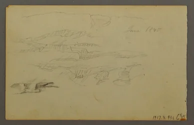 Dibujo, Sol tras las nubes, 1844