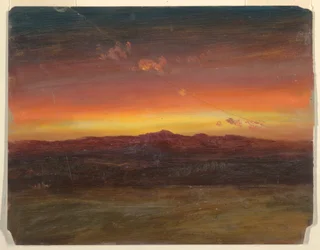 Dibujo, Puesta de sol, 1860-70