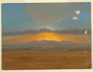 Dibujo, Puesta de sol, 1865-66