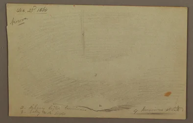 Dibujo, Puesta de sol detrás de la cresta (Aurora), 1864