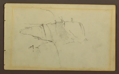 Dibujo, Las cataratas americanas, río Niágara, posiblemente 1858