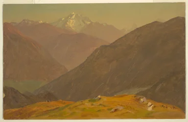 Dibujo, El Goell, cerca de Berchtesgeden, 1868