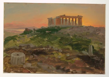Dibujo, El Partenón desde el sudeste, abril de 1869