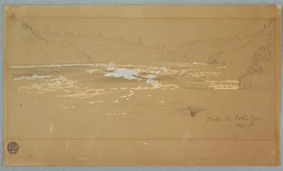 Dibujo, El río "Bajo el remolino", septiembre de 1858