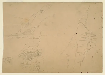 Dibujo, Tres bocetos de escarpadas orillas montañosas del Danubio, 1868