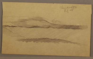 Dibujo, Tormenta sobre la cresta, julio de 1866