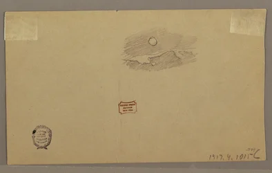 Dibujo, Tormenta sobre la cresta, julio de 1866