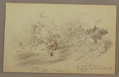 Dibujo, Árboles, posiblemente 1860s