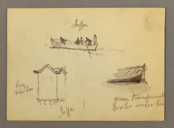 Dibujo, Doce bocetos de figuras, Joffa, Palestina, 1868