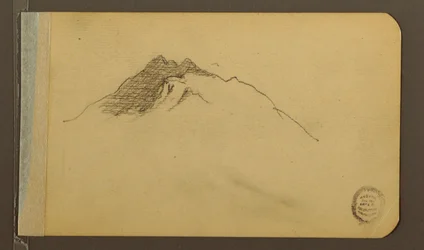 Dibujo, Valle; Verso: Pico de montaña, 1889
