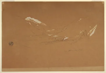Dibujo, Valle "cerca de Golling", Austria, 5 de agosto de 1868