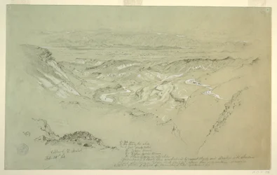 Dibujo, Valle de El Arabah, 21 de febrero de 1868