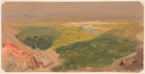 Dibujo, Vista hacia Damasco, Siria, 24 de abril-16 de mayo de 1868
