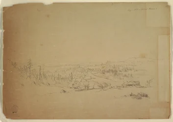 Dibujo, Vista desde la isla de Grand Manan, Canadá, hacia el mar, septiembre de 1851