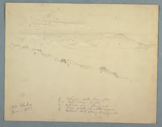 Dibujo, Vista desde Mount Salus, Jamaica, junio de 1865