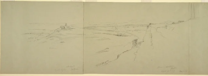 Dibujo, Vista desde la Acrópolis, 1869
