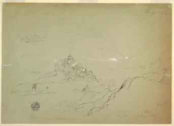 Dibujo, Vista de Sien en el valle del Ródano, agosto de 1868