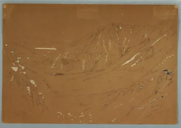 Dibujo, Vista hacia la Gran Cuenca, Monte Katahdin, septiembre de 1877