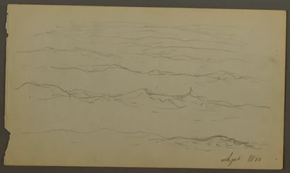 Dibujo, Olas, 1860