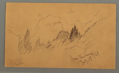Dibujo, Picos boscosos, 27 de julio de 1868