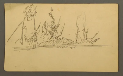Dibujo, Isla arbolada, posiblemente 1877