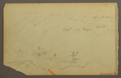 Dibujo, Paisaje arbolado, 1844