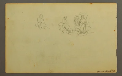 Dibujo, Paisaje boscoso, posiblemente 1845