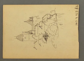 Dibujo, lago de Thun, Oberland bernés, 20 de agosto de 1868