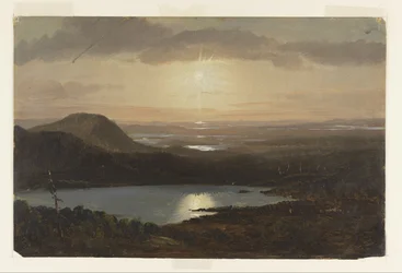 Eagle Lake visto desde Cadillac Mountain, Mount Desert Island, Maine