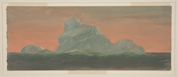 Iceberg contra el cielo vespertino