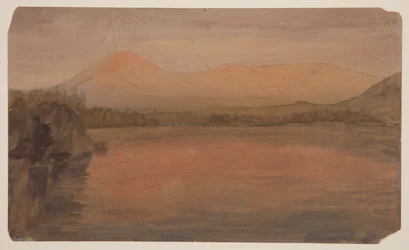 Montes Katahdin y Turner desde el lago Katahdin
