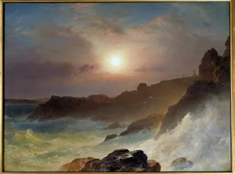 Amanecer en la costa de Maine en los Estados Unidos en 1863