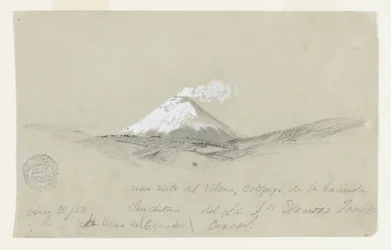 Vista del Cotapaxi desde la Hacienda San Antonio, Ecuador