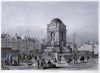 Fuente de los Inocentes - en “París en 1832” por Martens