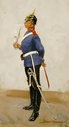 Oficial de infantería, uniforme de gala