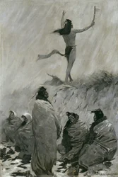 El Tragafuegos Levantó Sus Brazos al Pájaro del Trueno, c.1900