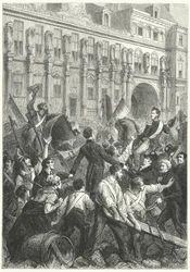 Luis Felipe, Duque de Orleans, camino al Hotel de Ville, París