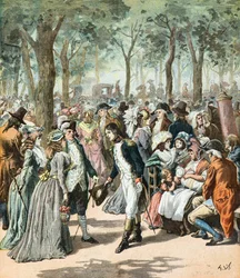 Bonaparte en los jardines del palacio real