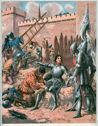 Juana de Arco en el Sitio de París.