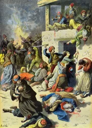 Masacre en Creta por los turcos en julio de 1896 (Grabado)