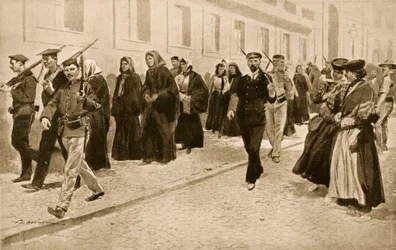 Monjas bajo protección republicana durante la Revolución de 1910 en Portugal