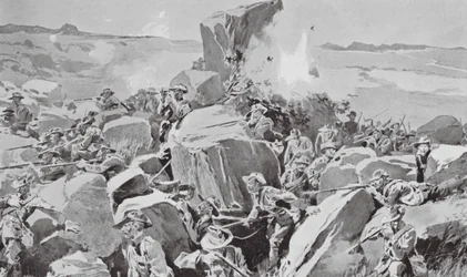 Voluntarios imperiales de la ciudad en acción (litografía)