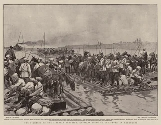 La lucha en la frontera siberiana, rusos yendo al frente en Manchuria