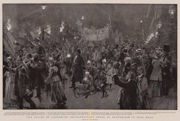 El Alivio de Ladysmith, Escena Extraordinaria de Entusiasmo en Pall Mall
