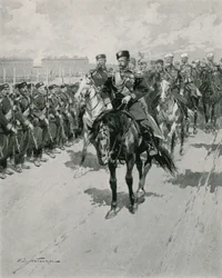 El zar revisando sus tropas