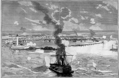 El bombardeo de Alejandría (Egipto)