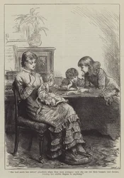 Personas que he conocido, la institutriz (grabado)